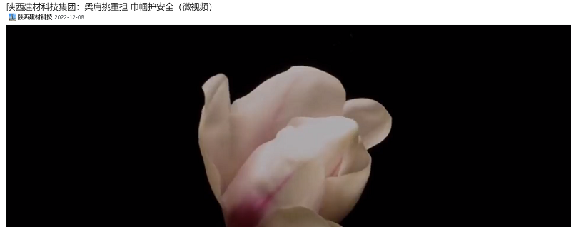 奮進陜煤、陜煤集團抖音、陜煤集團微信公眾號 | 陜西建材科技集團：柔肩挑重擔(dān) 巾幗護安全（微視頻）