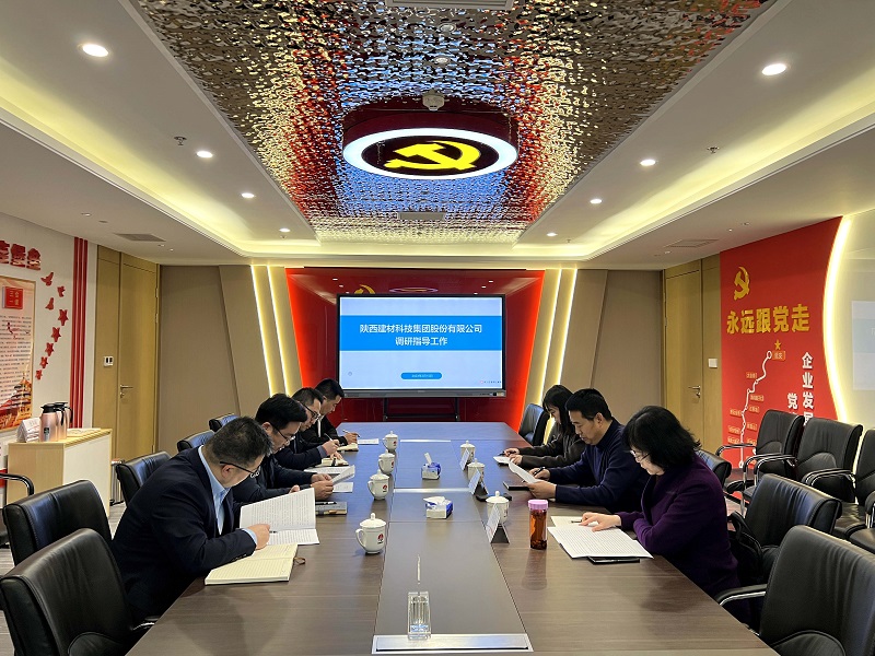 陜西建材科技公司黨委副書記、總經(jīng)理周紅到智引公司調(diào)研指導(dǎo)工作