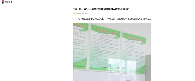 奮進(jìn)陜煤、陜煤集團(tuán)官網(wǎng) | “培、用、效”——解鎖陜西建材科技的人才管理“秘籍”